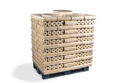 Wood briquettes round with hole pallet