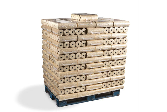 Wood briquettes round with hole pallet